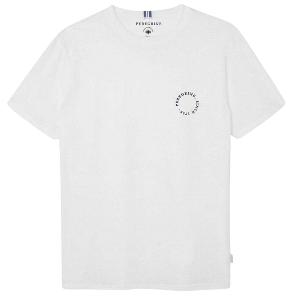 Peregrine Mens Back Print Cotton T-Shirt / White